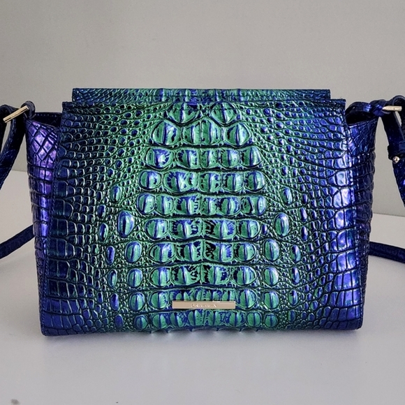 Brahmin Handbags - PRISTINE BRAHMIN HILLARY CROSSBODY BAG ROYALTY OMBRE MELBOURNE